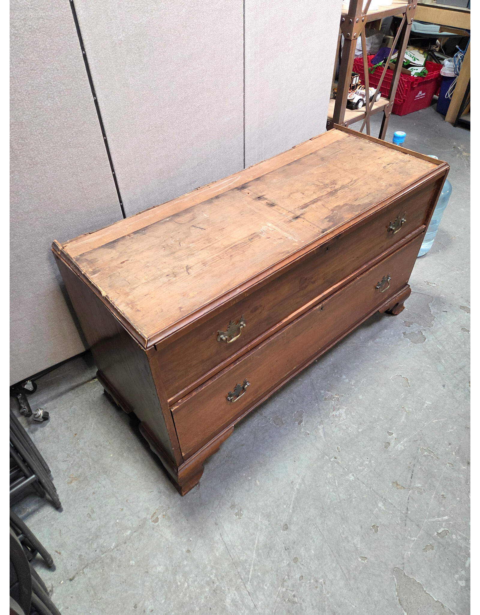 Antique Wooden 2-Drawer Chest