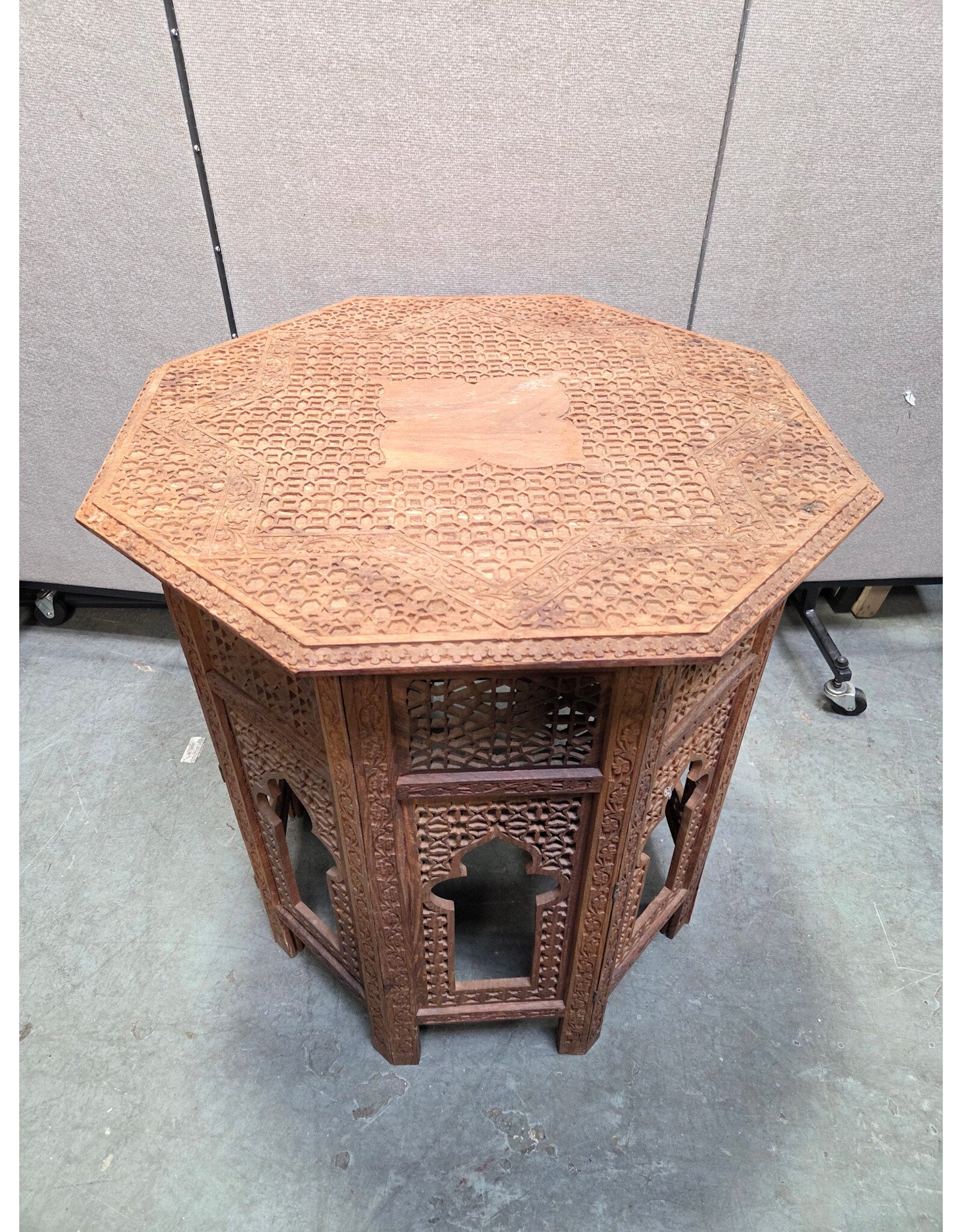 Indian Carved Collapsable Side Table