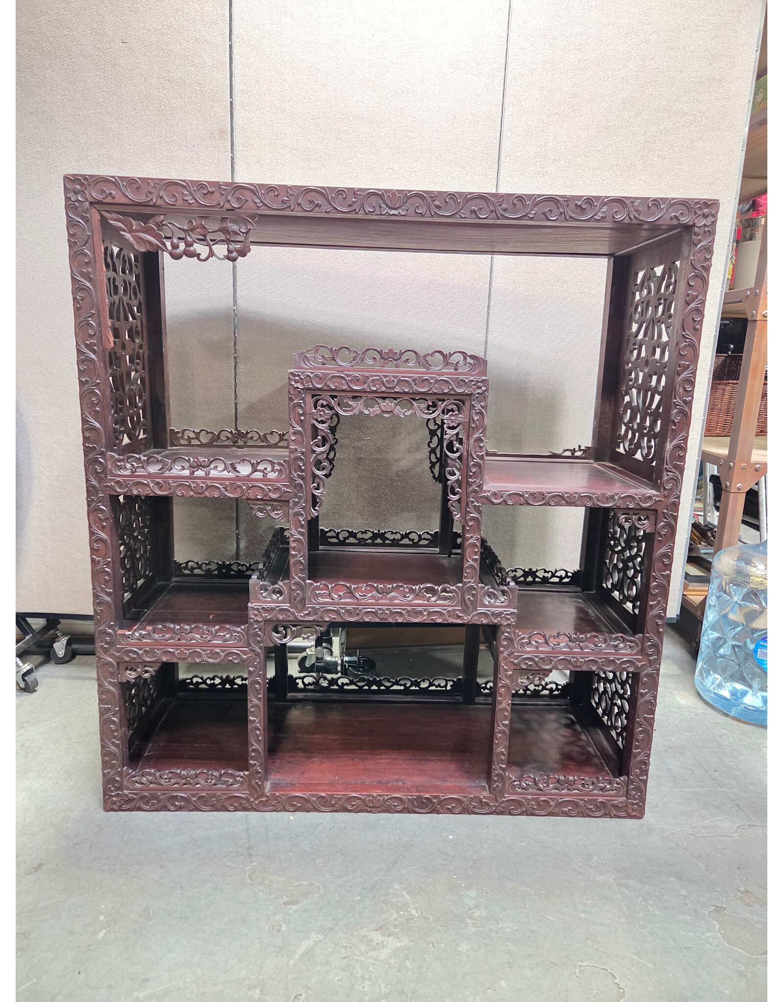 Antique Wooden Display Shelf