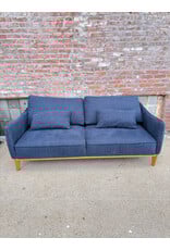 Jollene's Modern Midnight Blue Fabric Sofa