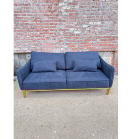 Jollene's Modern Midnight Blue Fabric Sofa