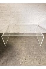 Mid-Century Modern Style Clear Acrylic Waterfall Coffee Table