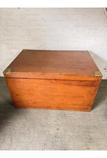 Antique Victorian Hardwood Trunk
