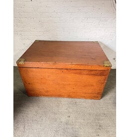Antique Victorian Hardwood Trunk