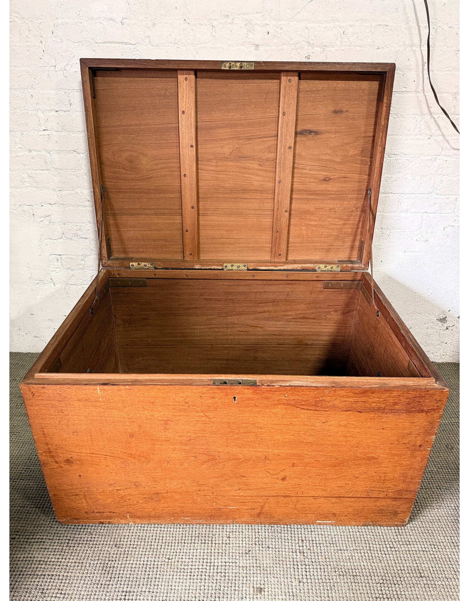Antique Victorian Hardwood Trunk