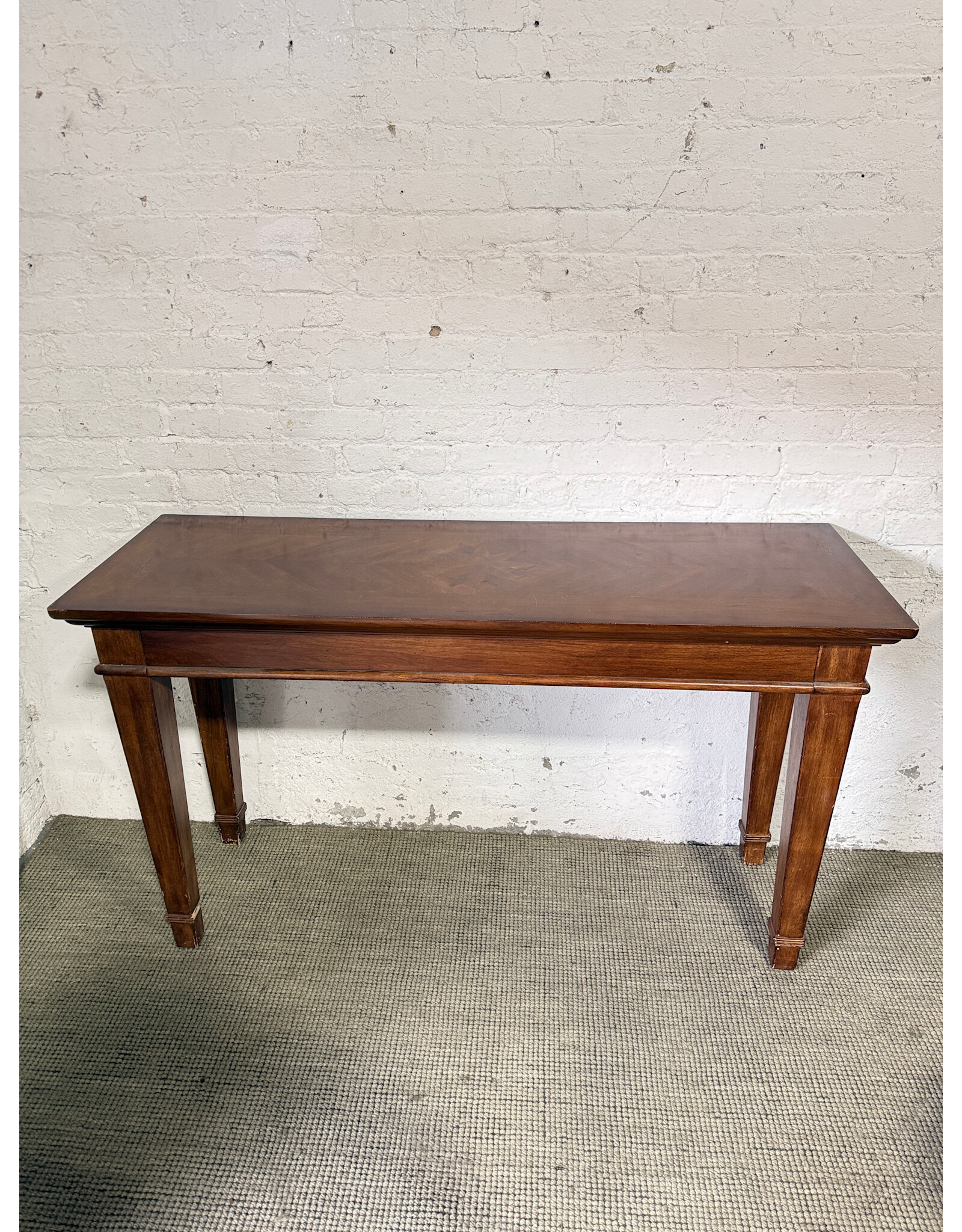 Modern Walnut Wood Console Table