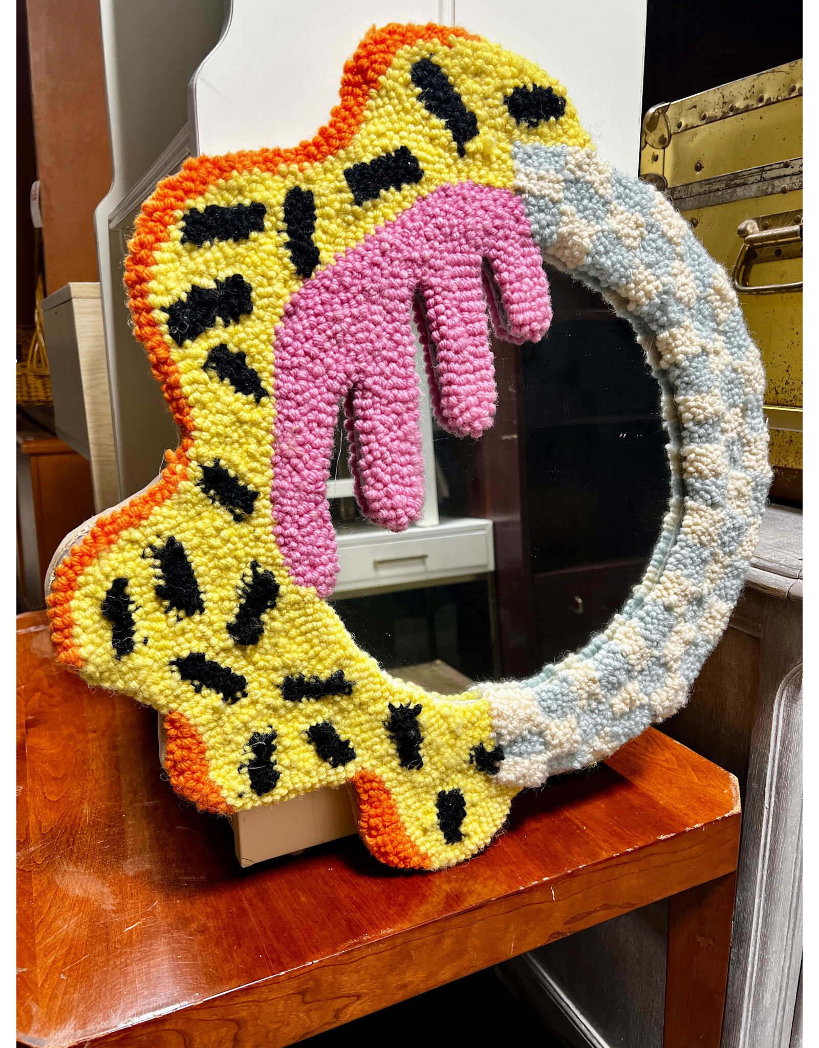 Handmade Punch Needle Mirror