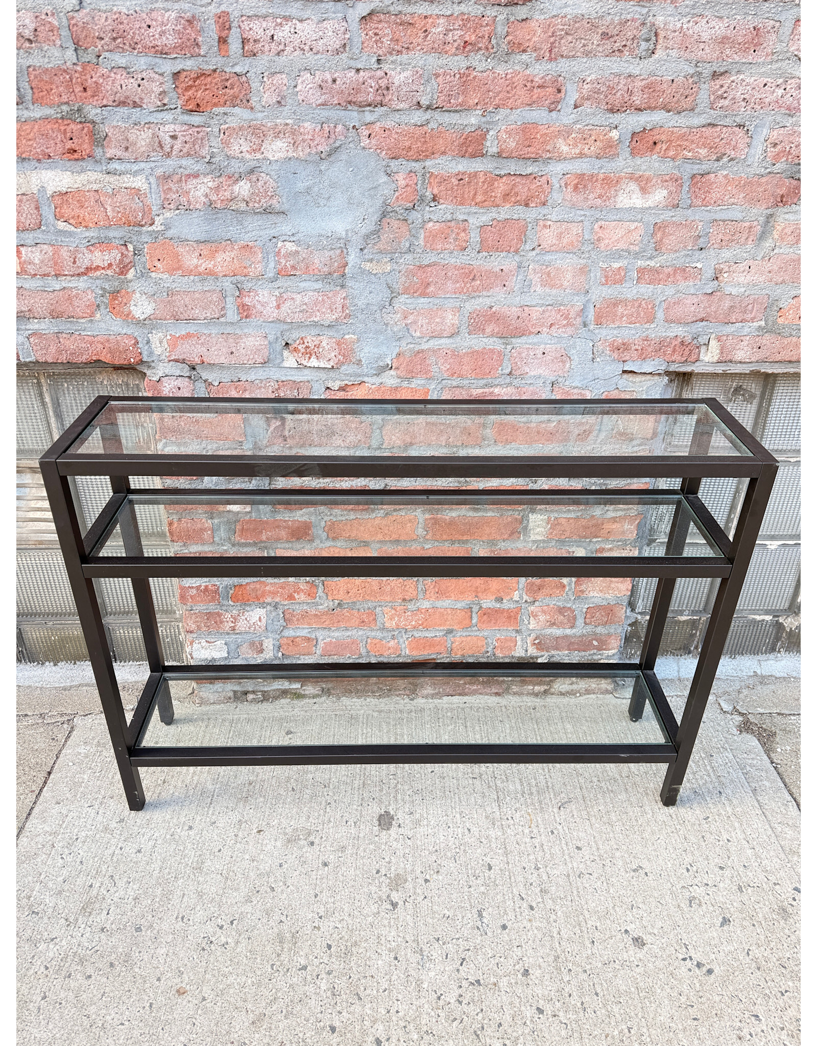 Metal & Glass Entryway Console Table