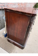Vintage Henkel Harris Serpentine Front Dresser Made of Mahogany with Brass Hardware, 12-Drawers