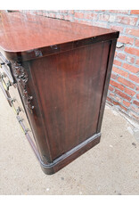 Vintage Henkel Harris Serpentine Front Dresser Made of Mahogany with Brass Hardware, 12-Drawers