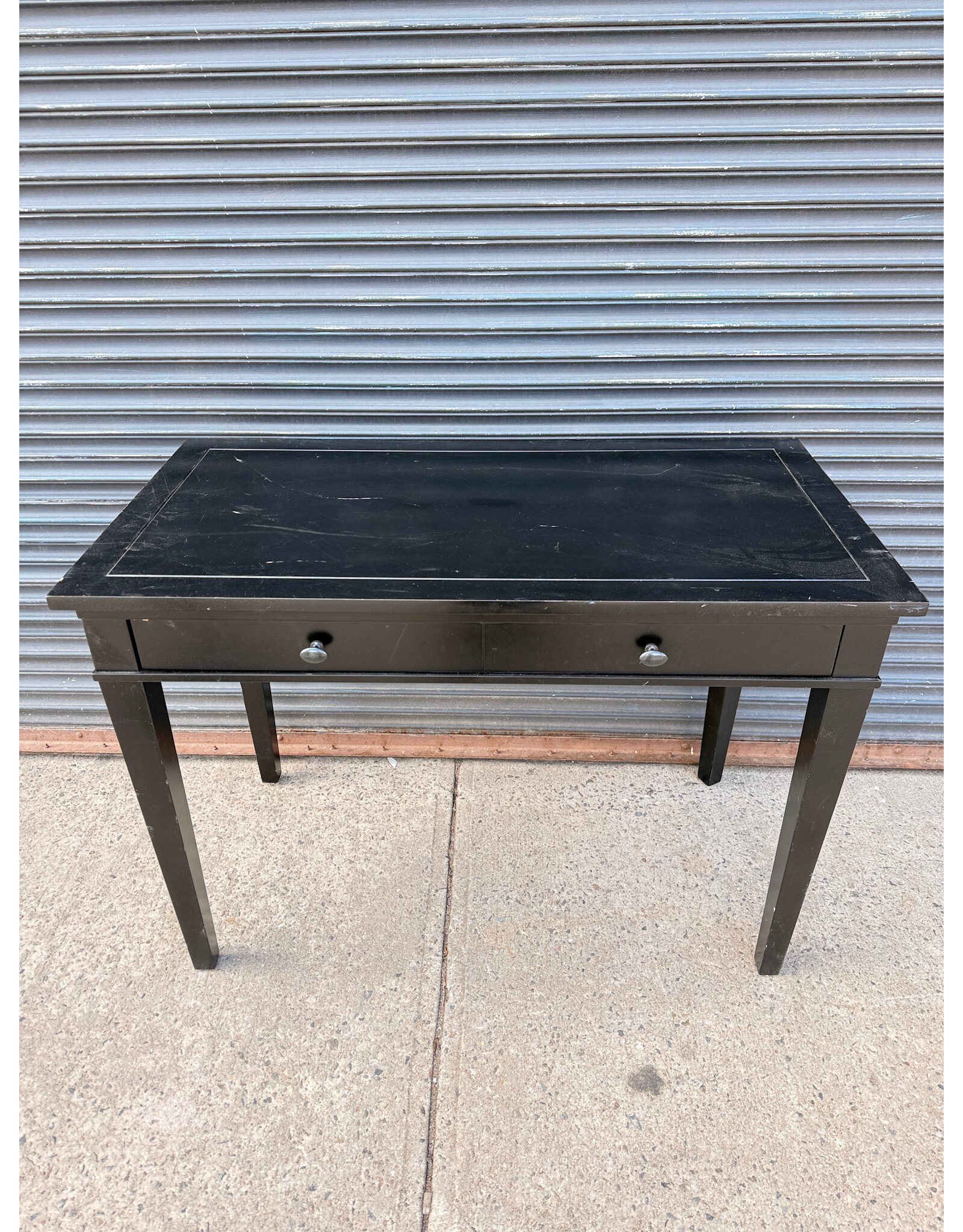 Crate&Barrel Black Wood Desk