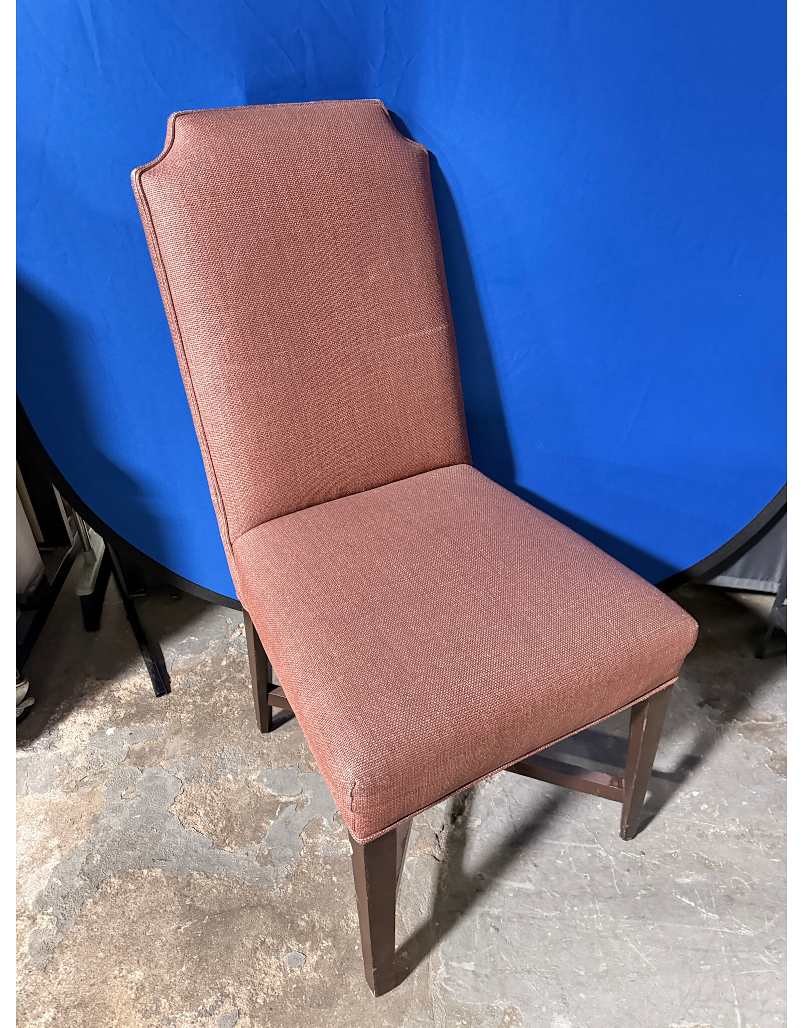 Tall Camel-Top Back Upholstered Dining Chair