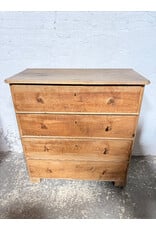 Rustic Solid Pine 4-Drawer Chest