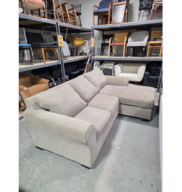 Ashley Furniture Gray 2-Piece Sectional Sofa with Ottoman