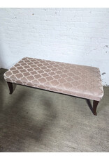 Hancock & Moore Gray Patterned Velvet Upholstered Dixon Bench