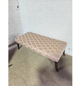 Hancock & Moore Gray Patterned Velvet Upholstered Dixon Bench