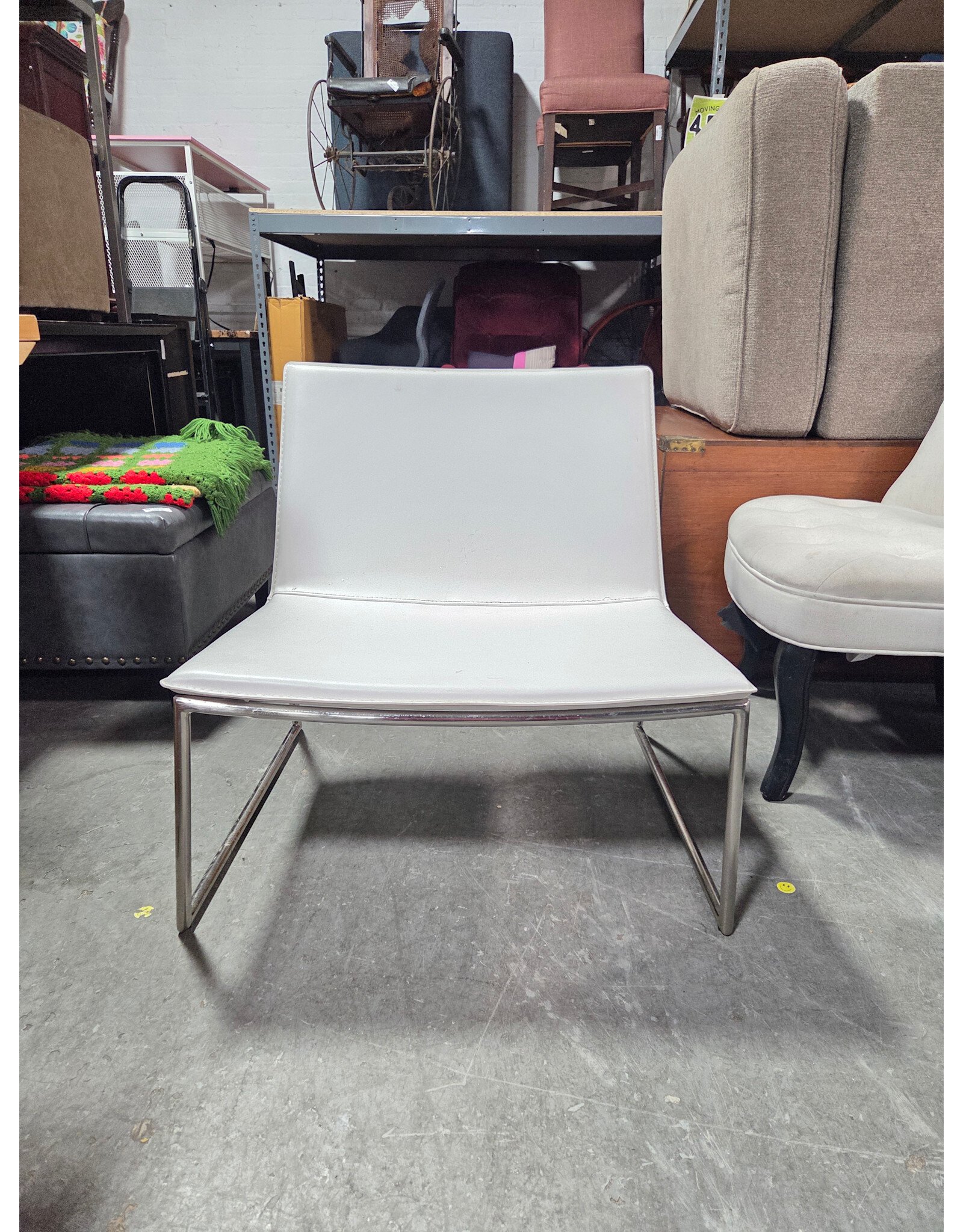 CB2 Triumph Chalk White Lounge Chair