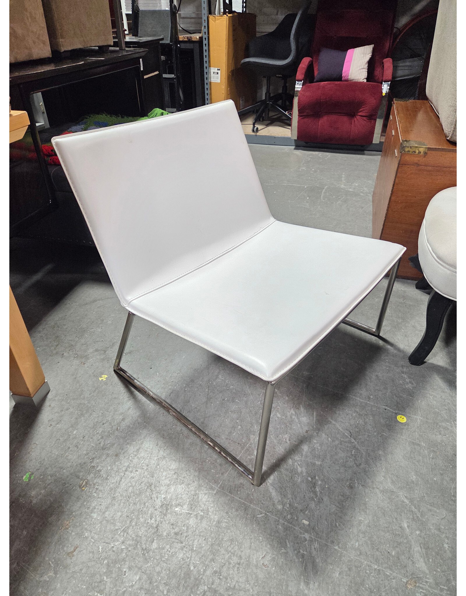 CB2 Triumph Chalk White Lounge Chair