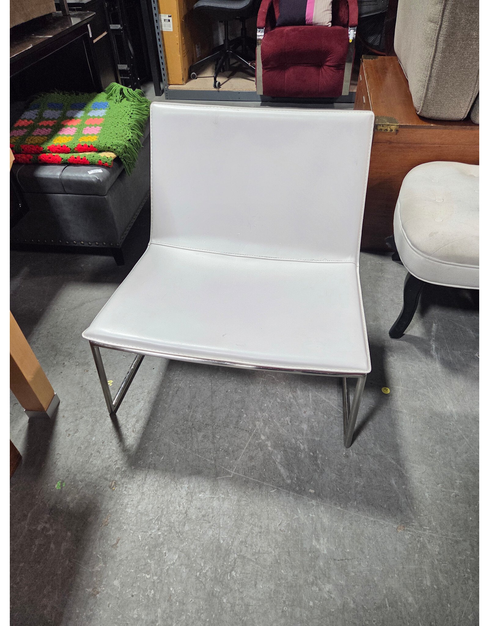 CB2 Triumph Chalk White Lounge Chair