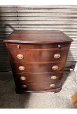Mahogany Bow-Front 4-Drawer Chest