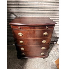 Mahogany Bow-Front 4-Drawer Chest