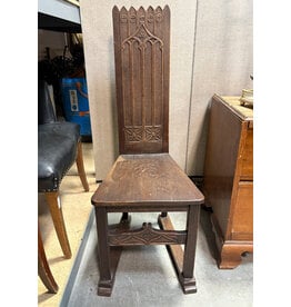 Gothic Revival Wooden Carved Side Chair