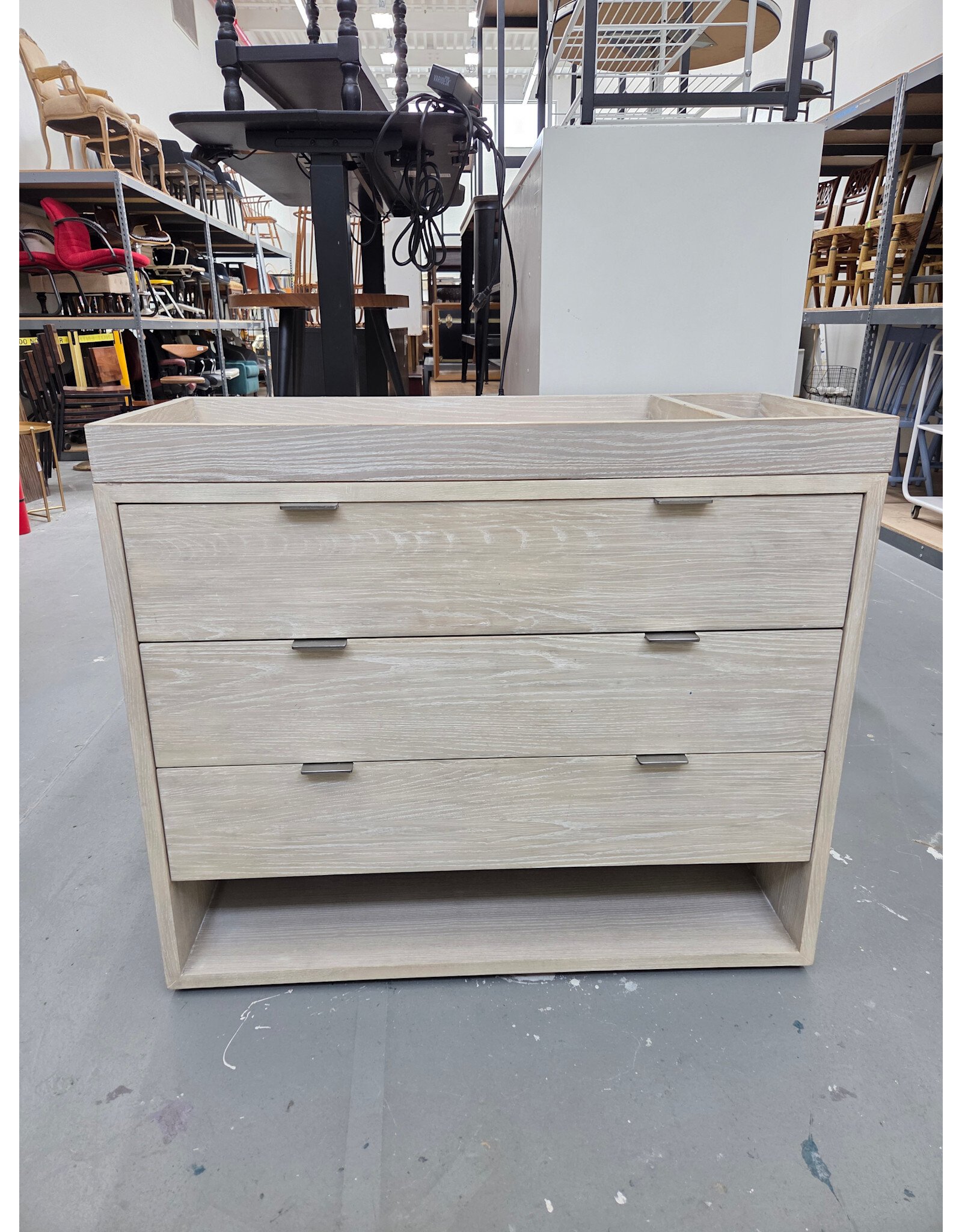 Restoration Hardware Whitewashed Ash Landry Dresser and Topper Set