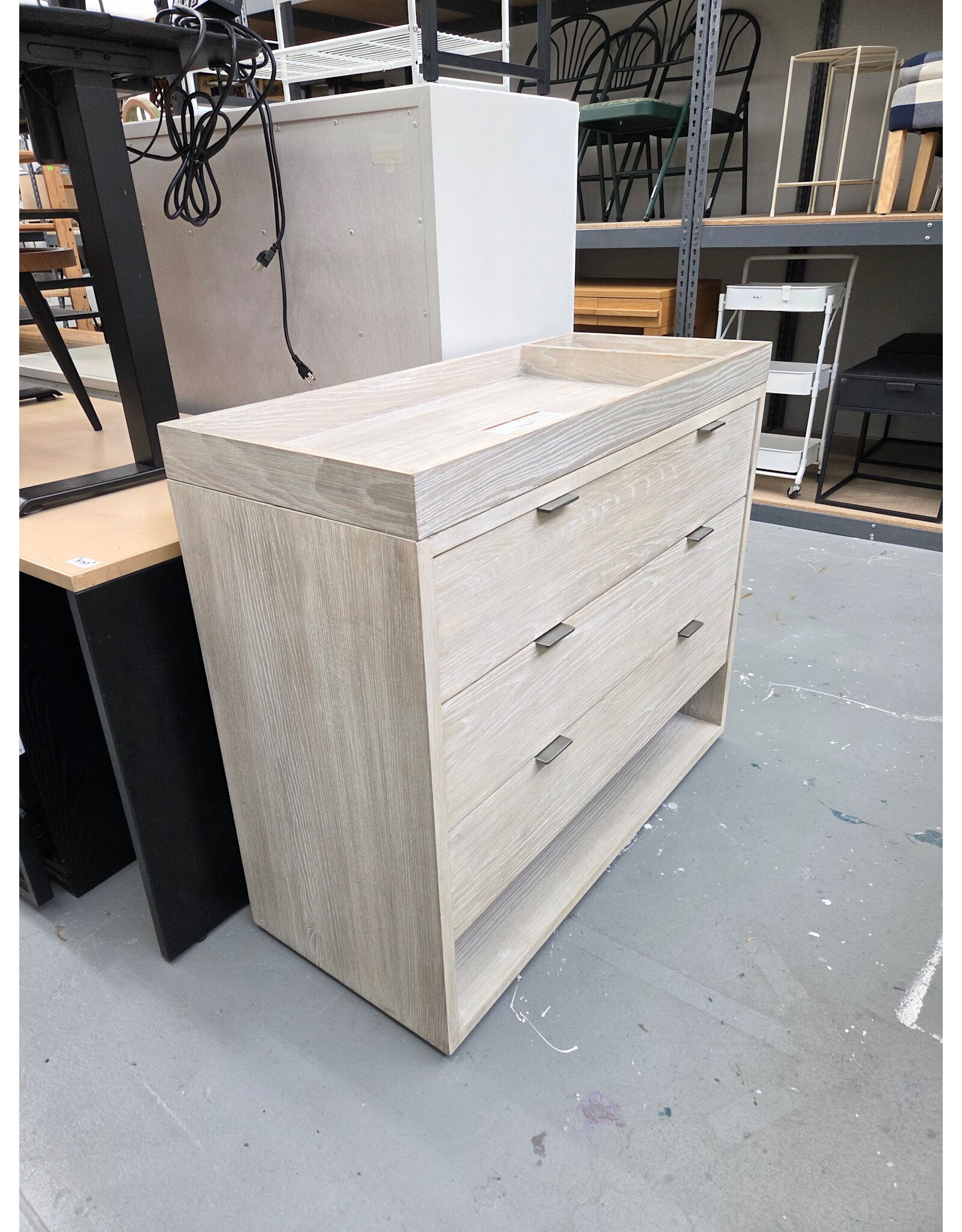 Restoration Hardware Whitewashed Ash Landry Dresser and Topper Set