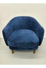 Blue Velvet Armchair