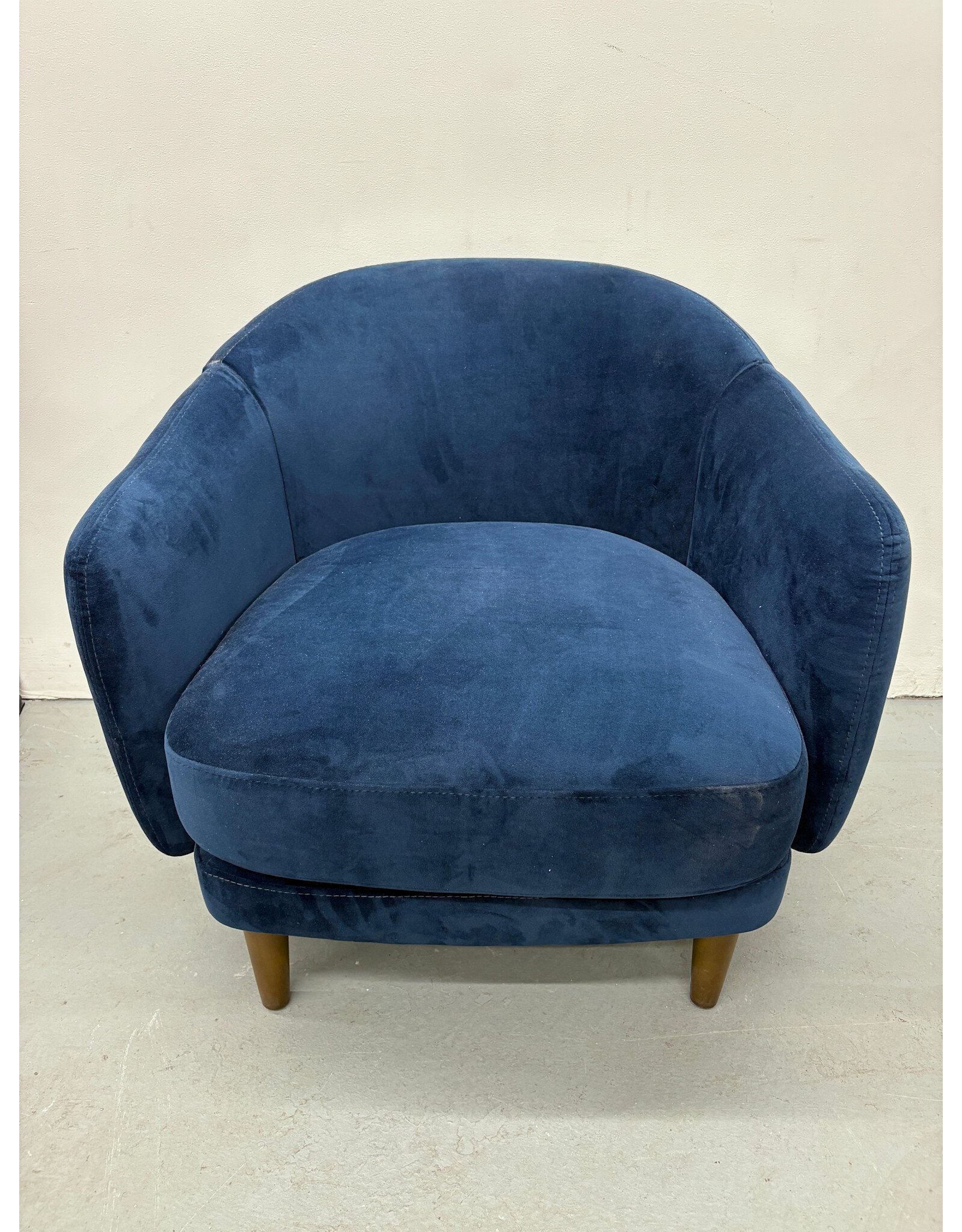 Blue Velvet Armchair