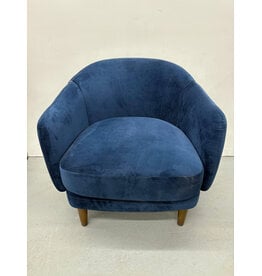Blue Velvet Armchair