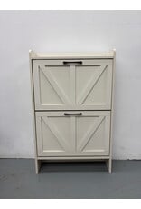 White Farmhouse Style Shoe Cabinet