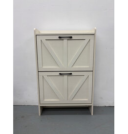 White Farmhouse Style Shoe Cabinet