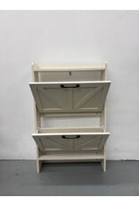 White Farmhouse Style Shoe Cabinet