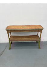 Vintage Rattan Console Table