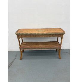 Vintage Rattan Console Table