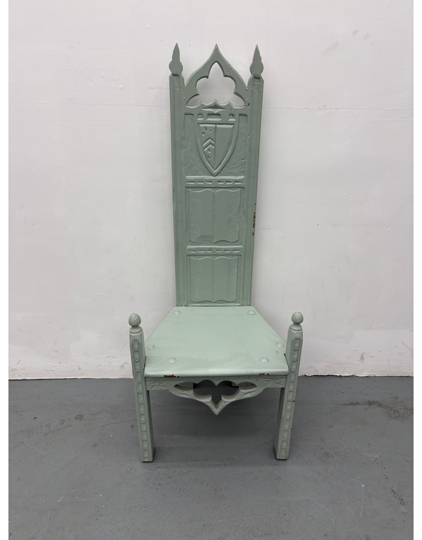 Painted Gothic Revival Style Hall Chair