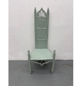 Painted Gothic Revival Style Hall Chair