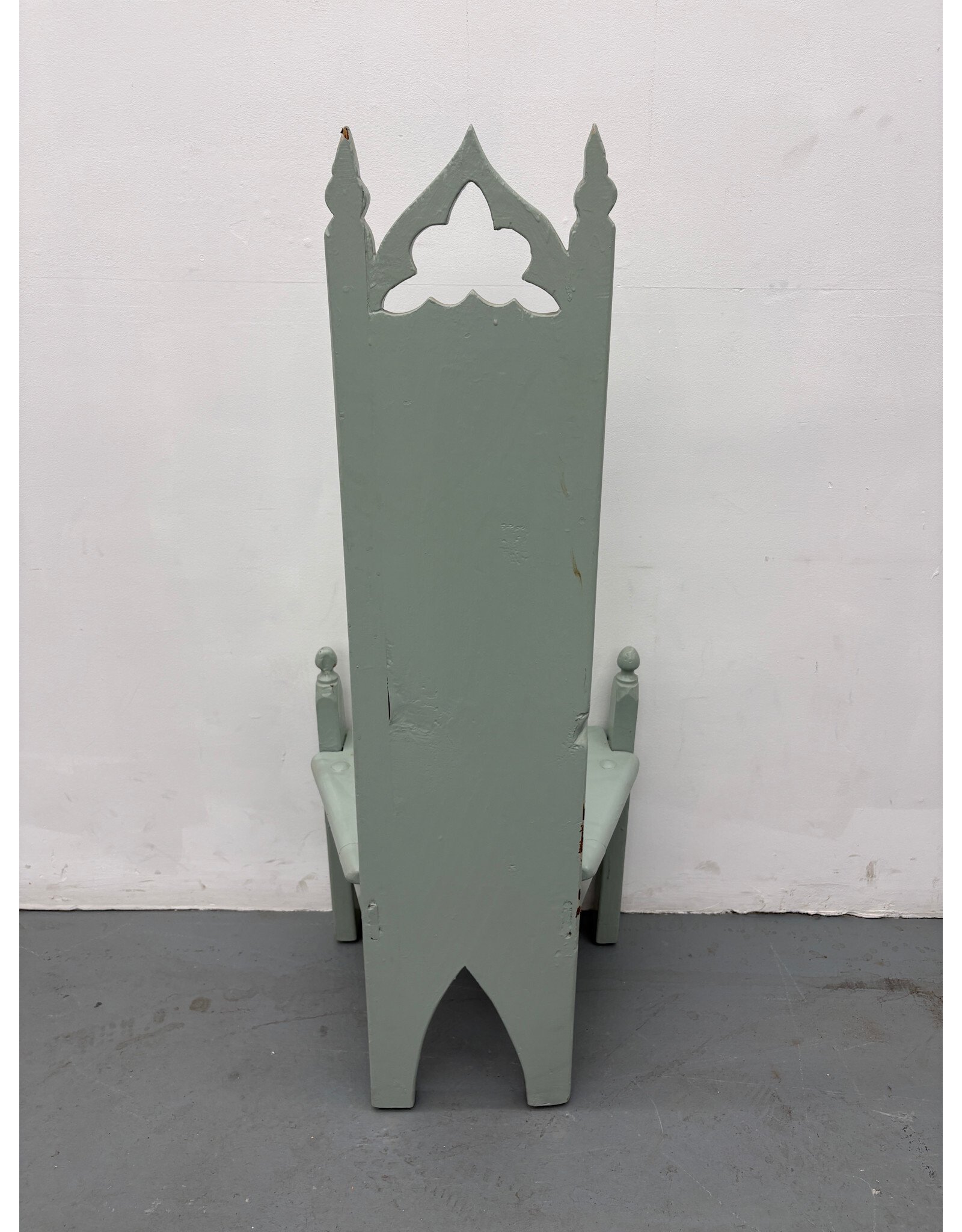 Painted Gothic Revival Style Hall Chair