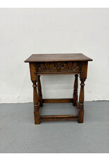 Antique Carved Oak Joint Stool