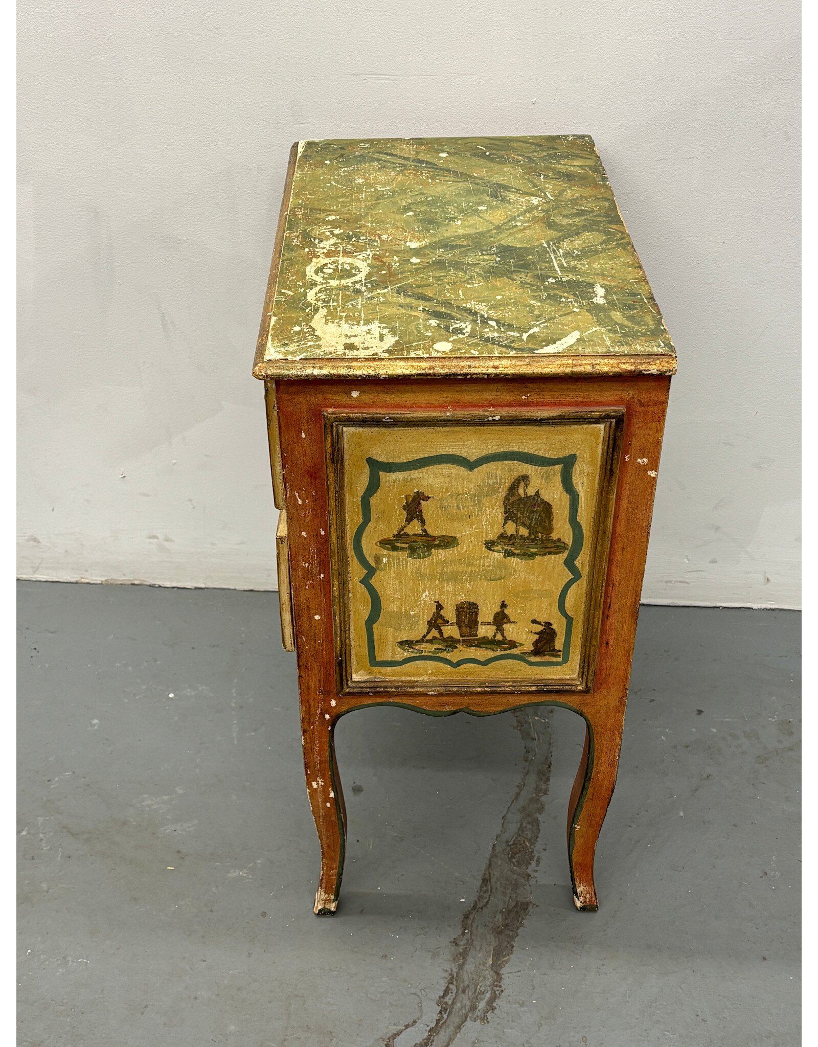 Florentine Antique Lacquer Side Table