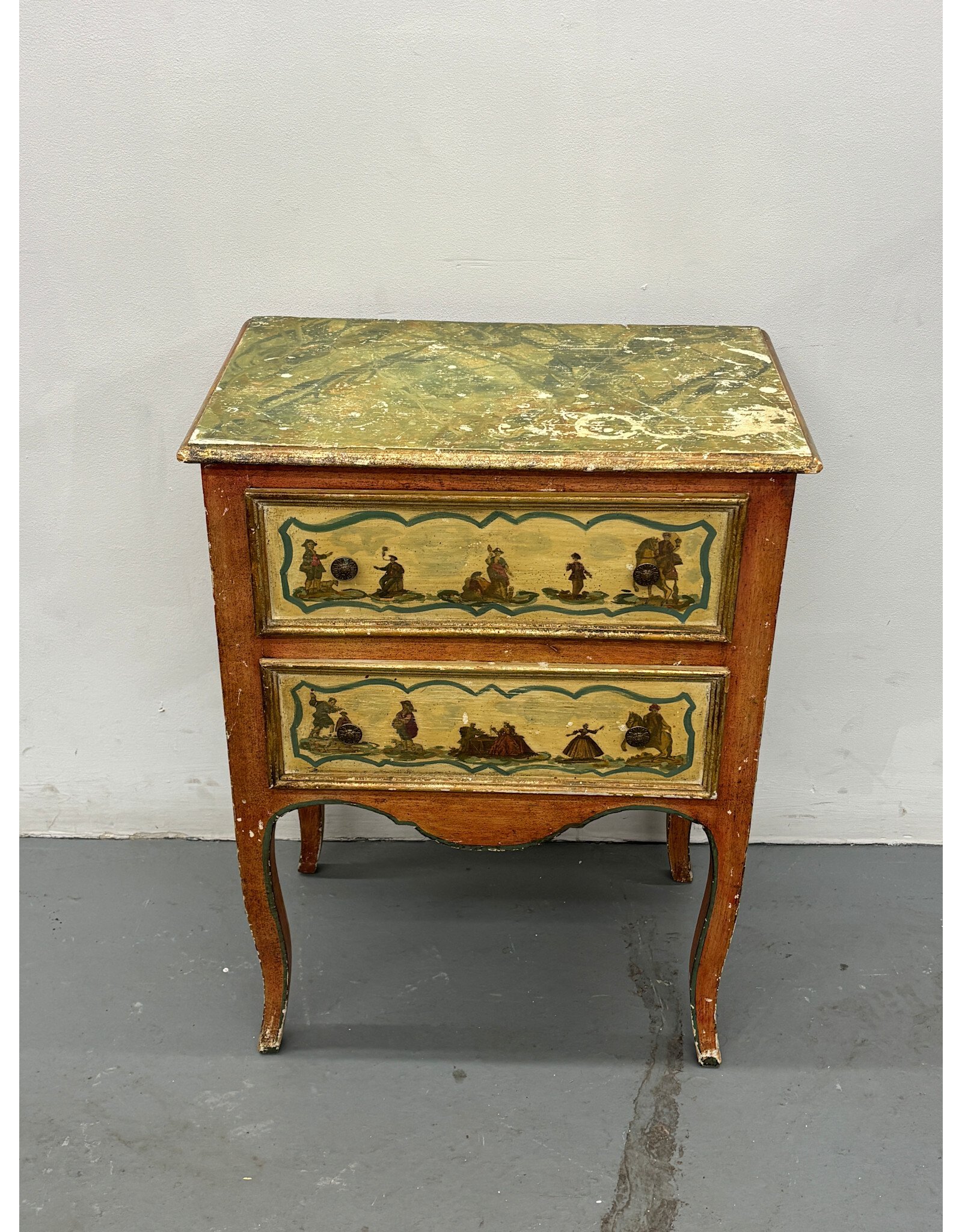 Florentine Antique Lacquer Side Table