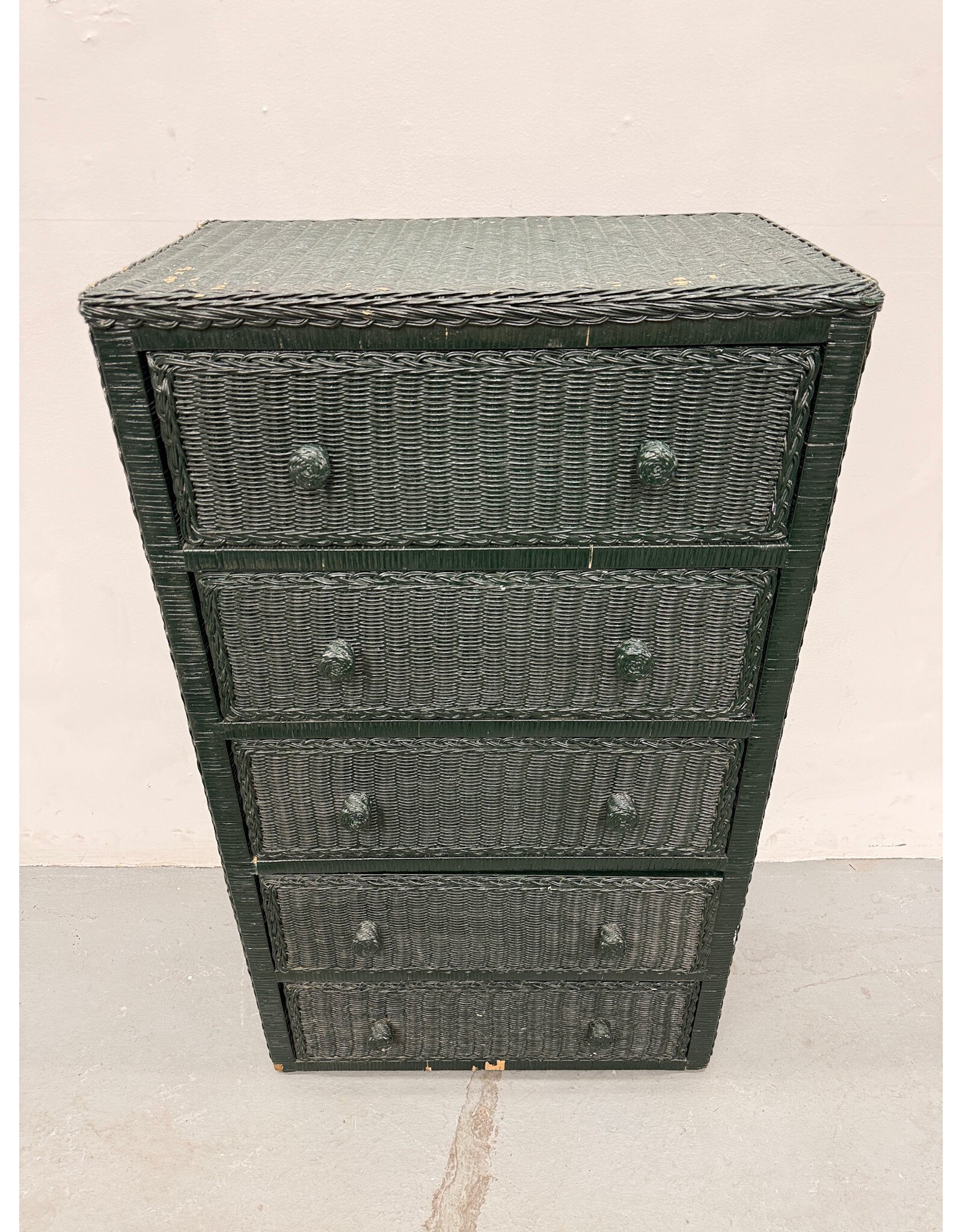 Green Wicker Dresser