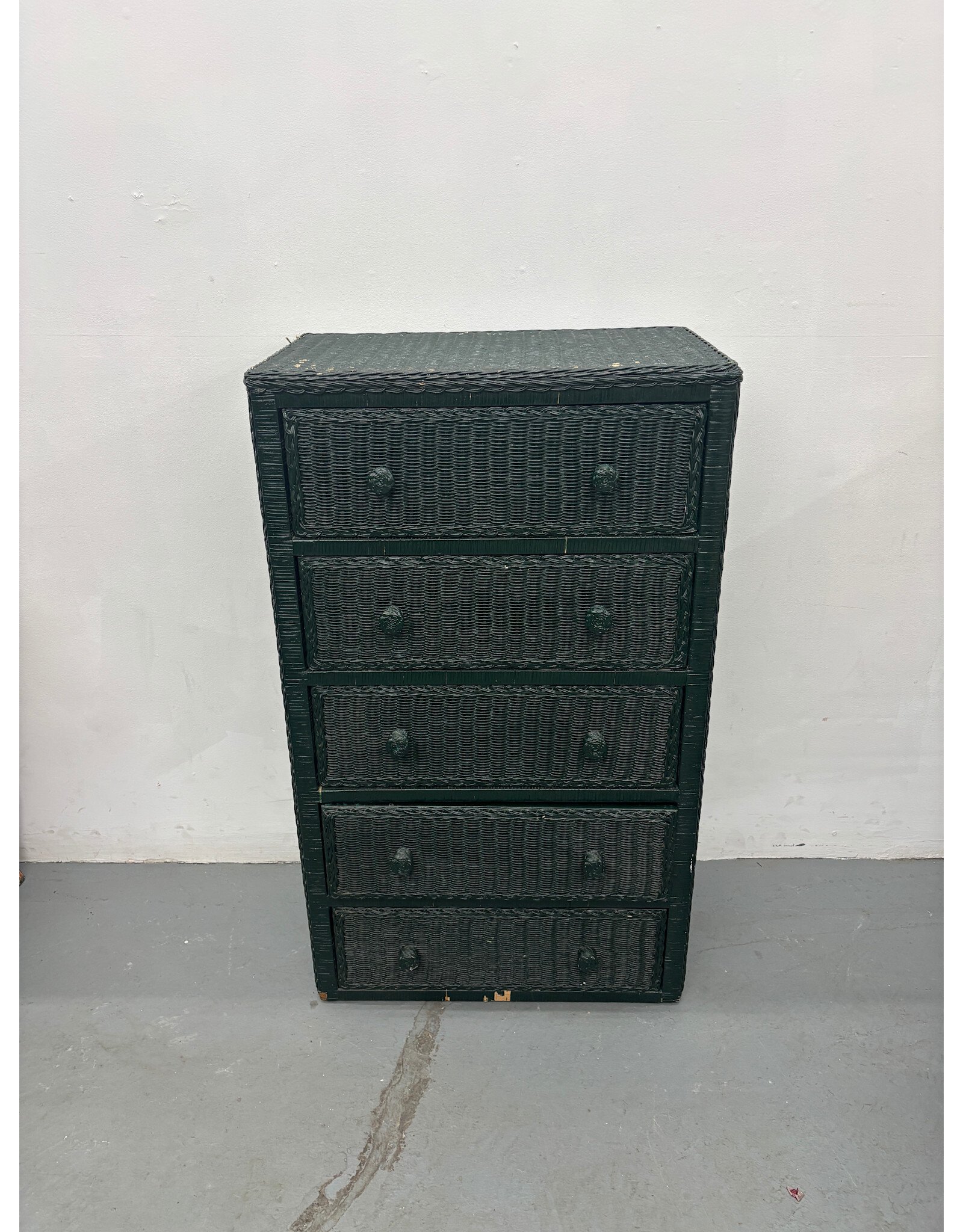Green Wicker Dresser