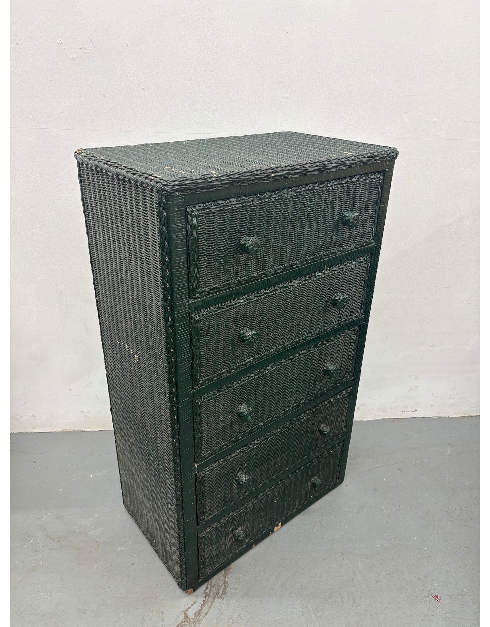 Green Wicker Dresser
