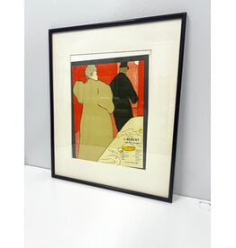 L'Argent by Henri de Toulouse-Lautrec, framed vintage lithograph