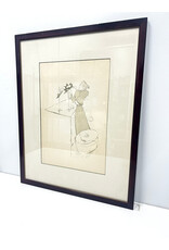 La Modiste--Renee Vert by Henri de Toulouse-Lautrec, framed vintage lithograph