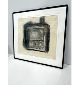 Television, framed drawing, sgnd Paul Ruebeck, 4/87
