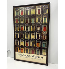 The Doors of Dublin, framed vintage poster