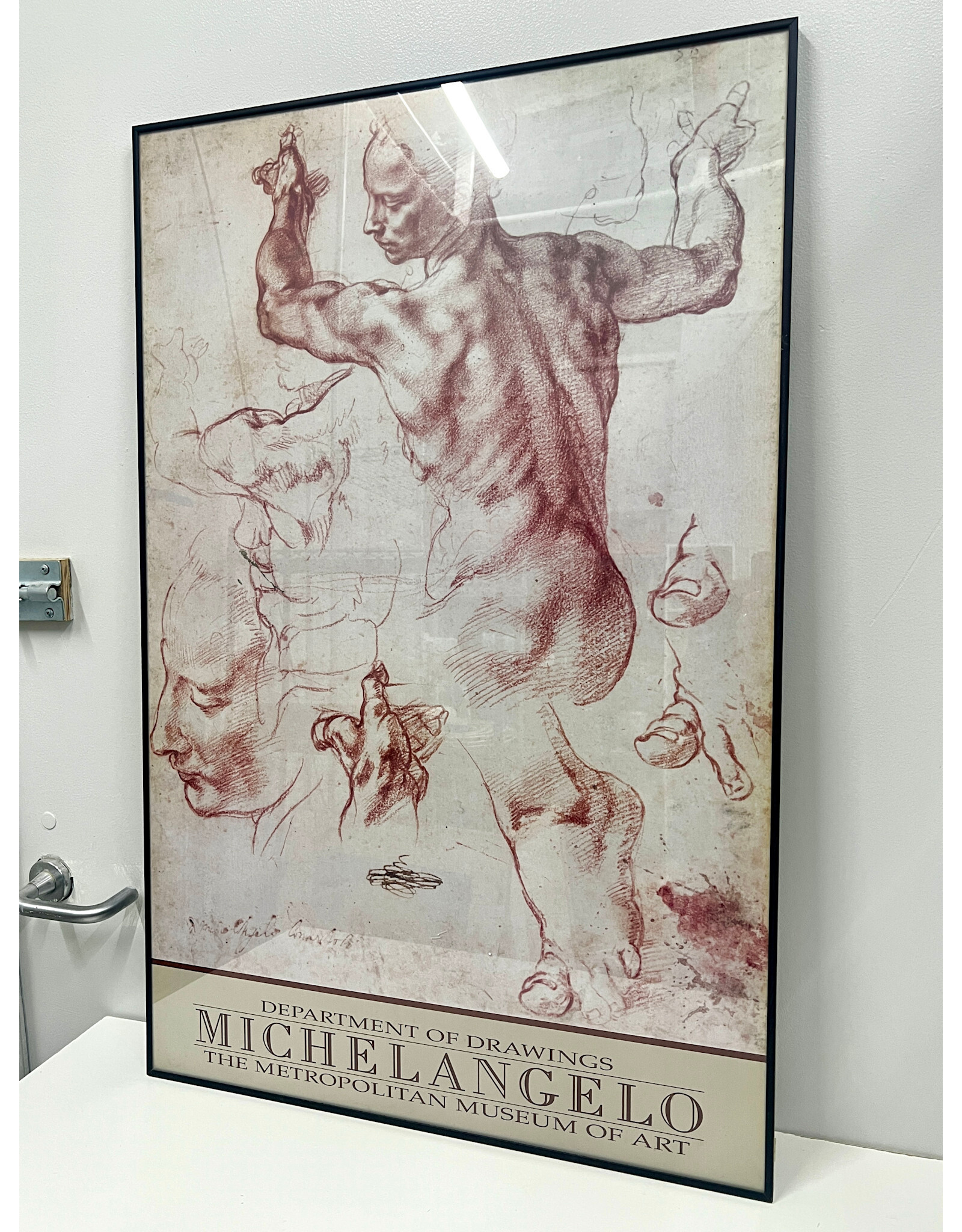 The Dept. of Drawings--Michelangelo at the Metropolitan Museum of Art, framed poster